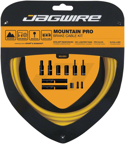 Jagwire Pro Brake Cable Kit Mountain SRAM/Shimano Yellow Cables and Housing Jagwire   