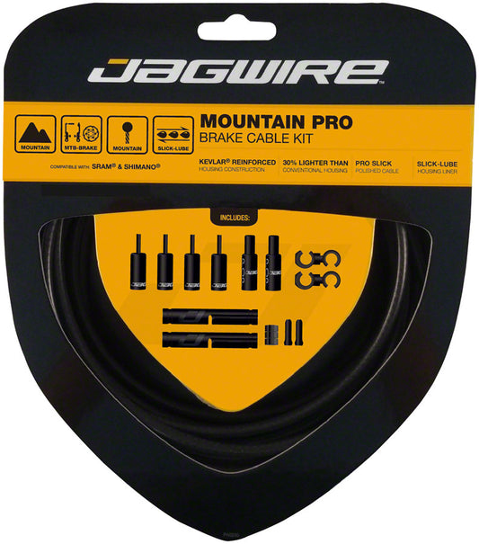 Jagwire Pro Brake Cable Kit Mountain SRAM/Shimano Stealth Black Cables and Housing Jagwire   
