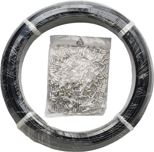 Jagwire 5mm Basics Brake Housing 200M Shop Box with End Caps Black Cables and Housing Jagwire   