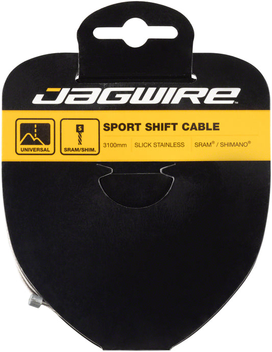 Jagwire Sport Shift Cable - 1.1 x 3100mm Slick Stainless Steel For SRAM/Shimano Tandem Cables and Housing Jagwire   