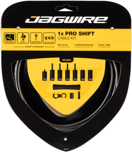 Jagwire 1x Pro Shift Kit Road/Mountain SRAM/Shimano Ice Gray Cables and Housing Jagwire   