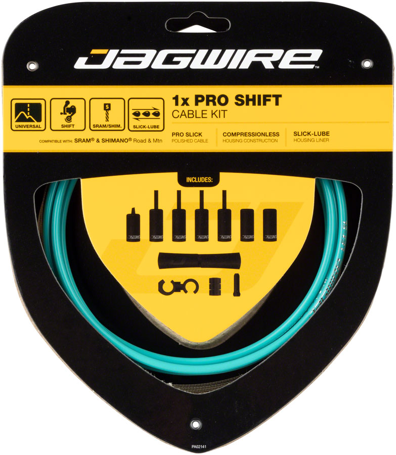 Jagwire 1x Pro Shift Kit Road/Mountain SRAM/Shimano Celeste Cables and Housing Jagwire   