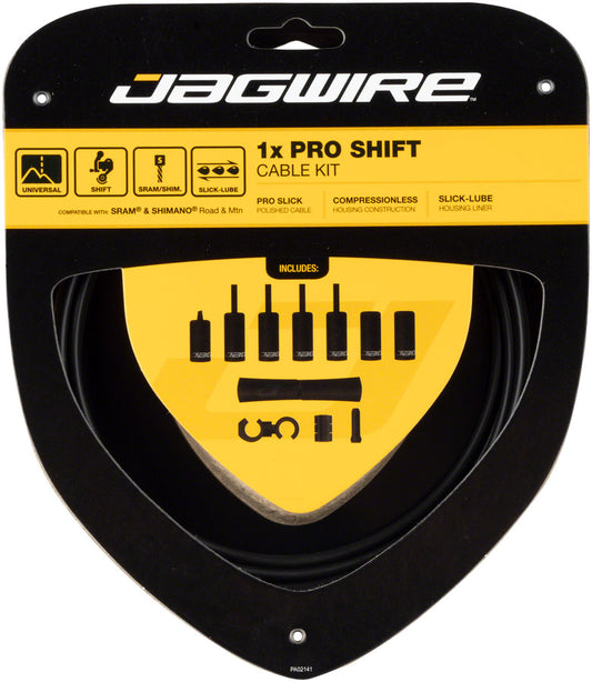 Jagwire 1x Pro Shift Kit Road/Mountain SRAM/Shimano Stealth Black Cables and Housing Jagwire   