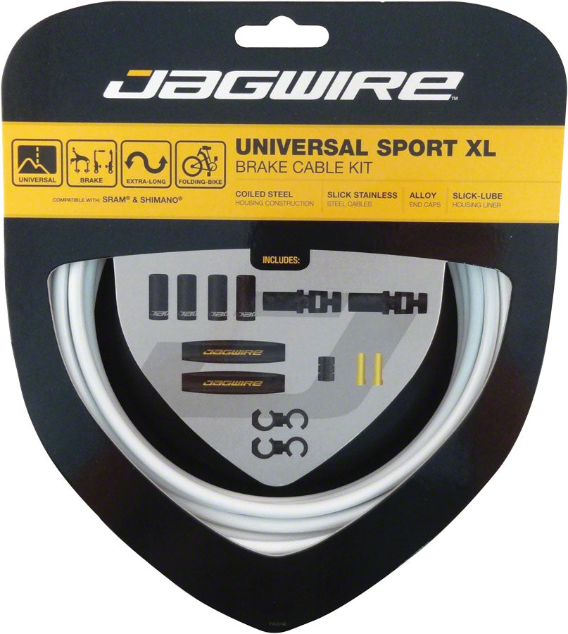 Jagwire Universal Sport Brake XL Kit White Cables and Housing Jagwire   