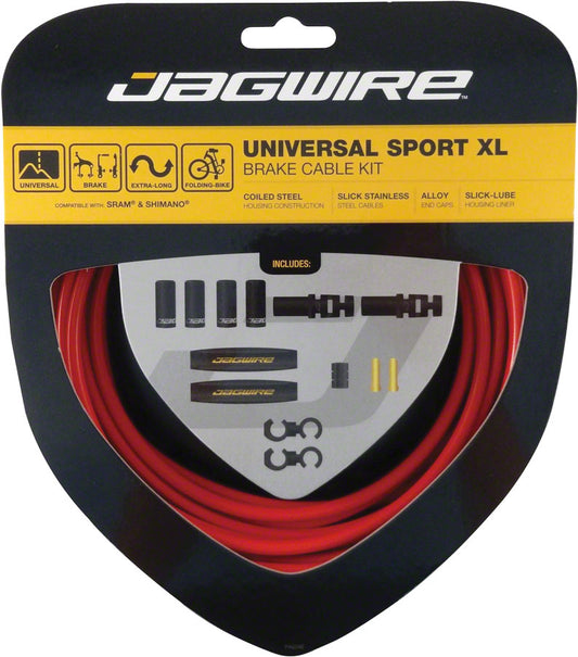 Jagwire Universal Sport Brake XL Kit Red Cables and Housing Jagwire   