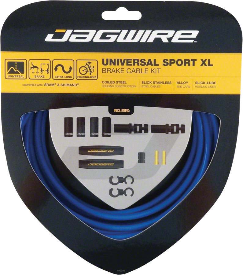 Jagwire Universal Sport Brake XL Kit Blue Cables and Housing Jagwire   