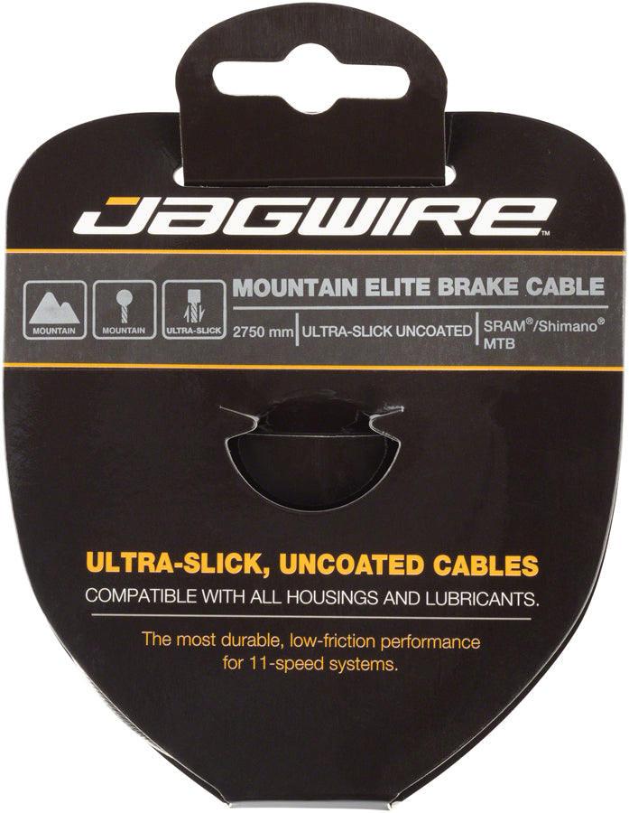 Jagwire Elite Ultra-Slick Brake Cable Stainless 1.5 x 2750mm SRAM/Shimano Mountain Cables and Housing Jagwire   