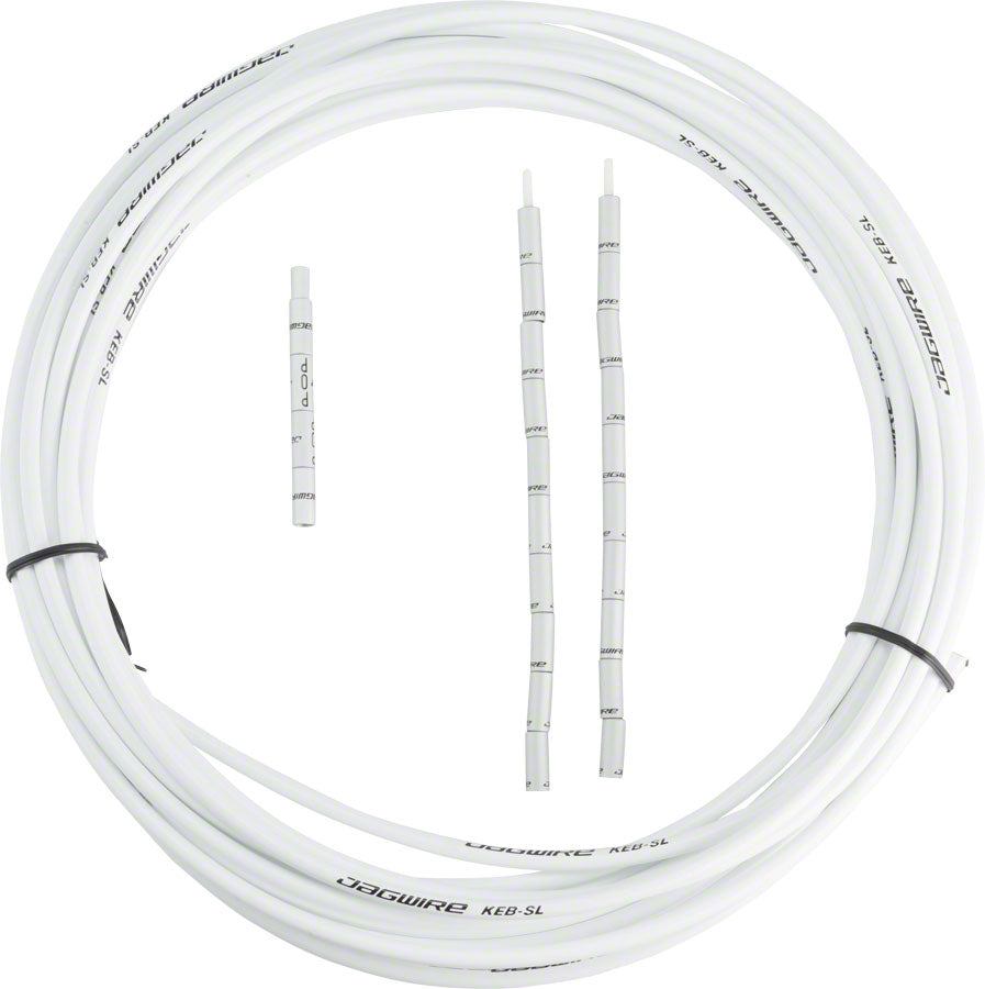 Jagwire 5mm Pro Compressionless Brake Housing Slick-Lube Liner 10M Roll White Cables and Housing Jagwire   