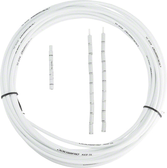 Jagwire 5mm Pro Compressionless Brake Housing Slick-Lube Liner 10M Roll White Cables and Housing Jagwire   