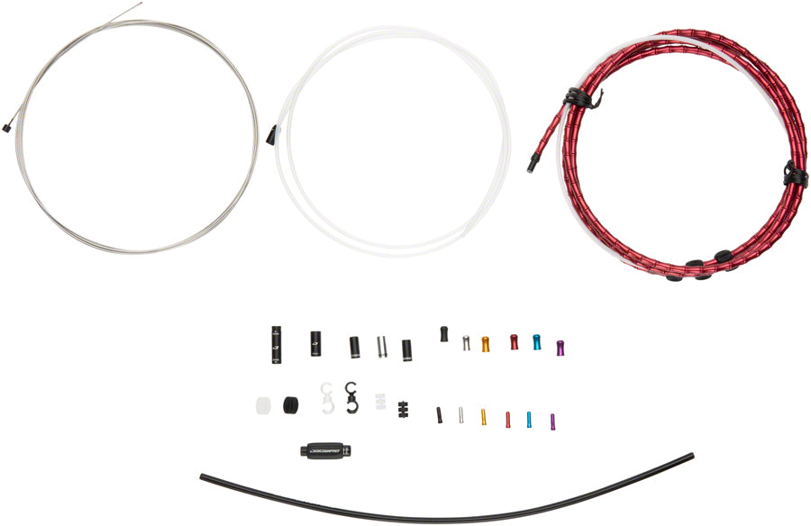 Jagwire 1x Elite Link Shift Cable Kit SRAM/Shimano Polished Ultra-Slick Cable Red Cables and Housing Jagwire   