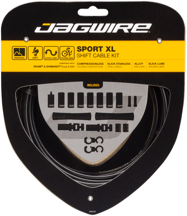 Jagwire Sport XL Shift Cable Kit SRAM/Shimano Black Cables and Housing Jagwire   
