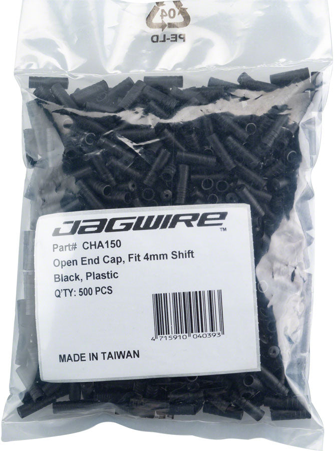 Jagwire 4mm Open Nylon End Caps Refill Bag of 500 Black Cables and Housing Jagwire   