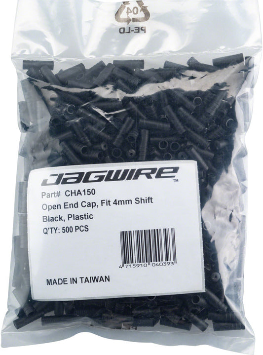 Jagwire 4mm Open Nylon End Caps Refill Bag of 500 Black Cables and Housing Jagwire   