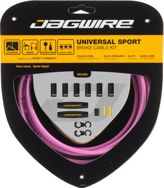Jagwire Universal Sport Brake Cable Kit Pink Cables and Housing Jagwire   