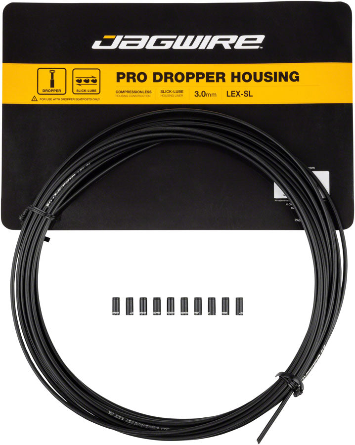 Jagwire 3mm Pro Dropper Housing - Slick-Lube Liner 10M Roll Black Dropper Post Parts Jagwire   