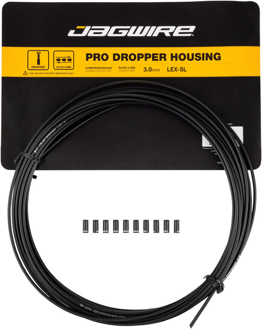 Jagwire 3mm Pro Dropper Housing - Slick-Lube Liner 10M Roll Black Dropper Post Parts Jagwire   