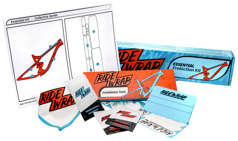 RideWrap Essential MTB Frame Protection Kit - Matte Chainstay/Frame Protection RideWrap   