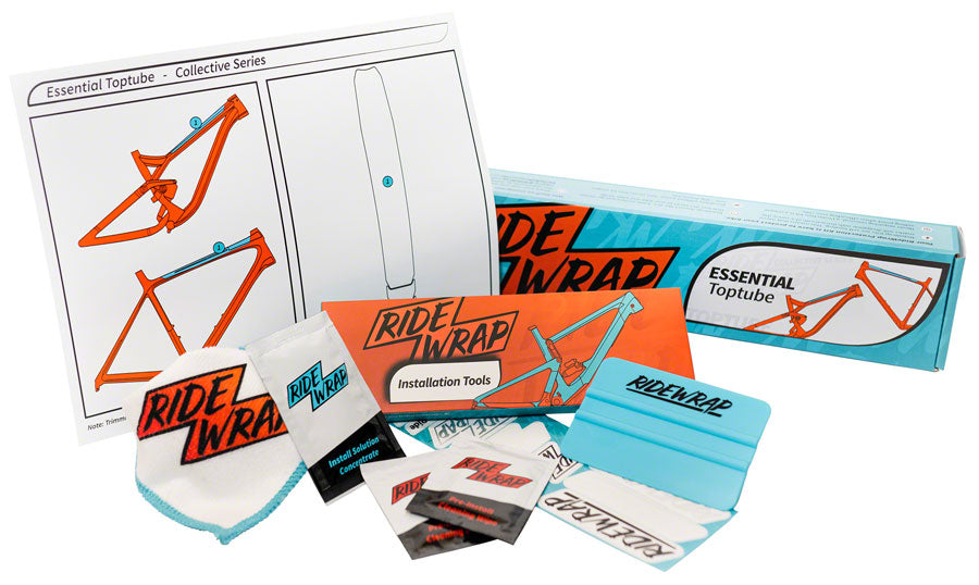 RideWrap Essential Toptube Frame Protection Kit - Matte Chainstay/Frame Protection RideWrap   