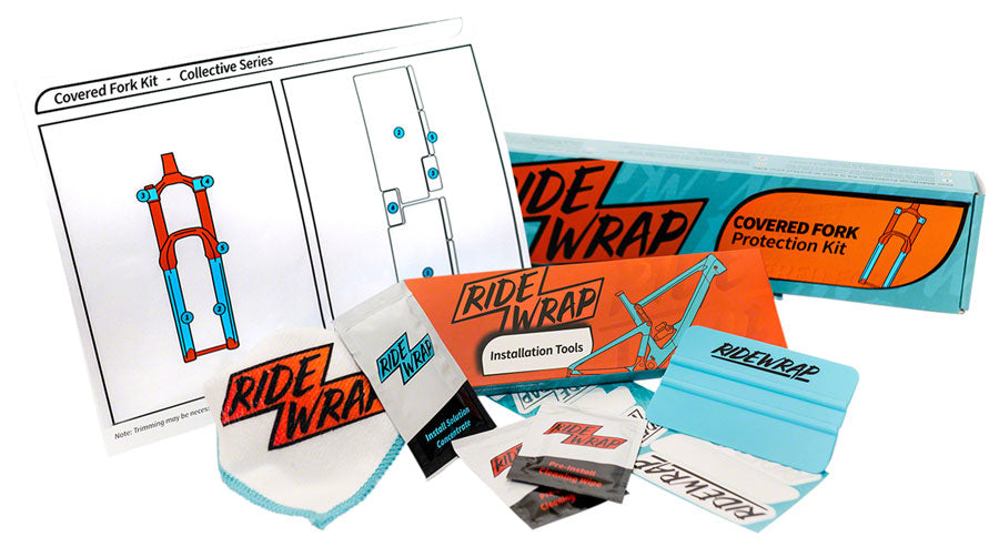 RideWrap Covered MTB Fork Protection Kit - Gloss Chainstay/Frame Protection RideWrap   