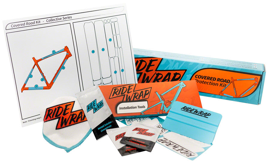 RideWrap Covered Road and Gravel Frame Protection Kit - Matte Chainstay/Frame Protection RideWrap   