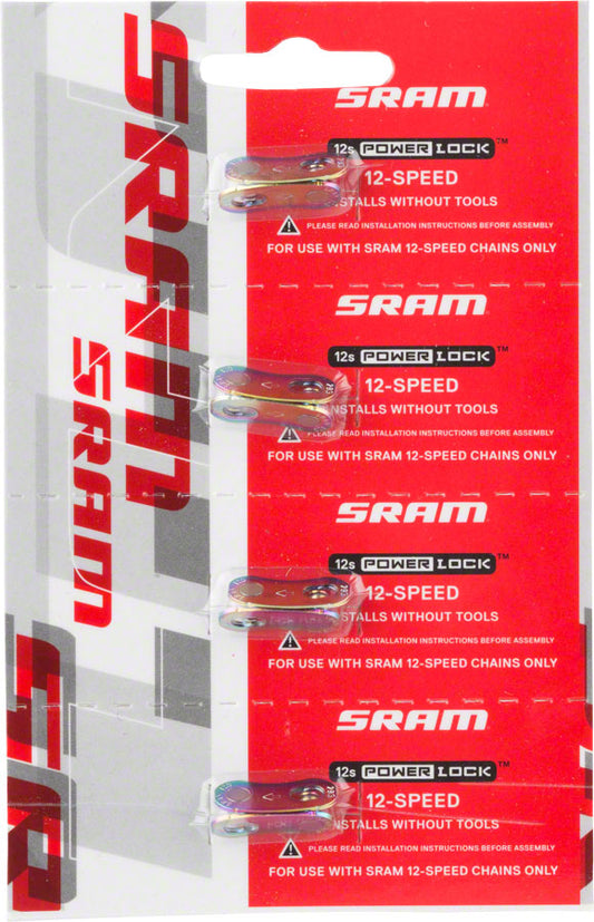 SRAM Eagle PowerLock Link for 12-Speed Chain Rainbow Finish Card/4 Chain Links and Pins SRAM   
