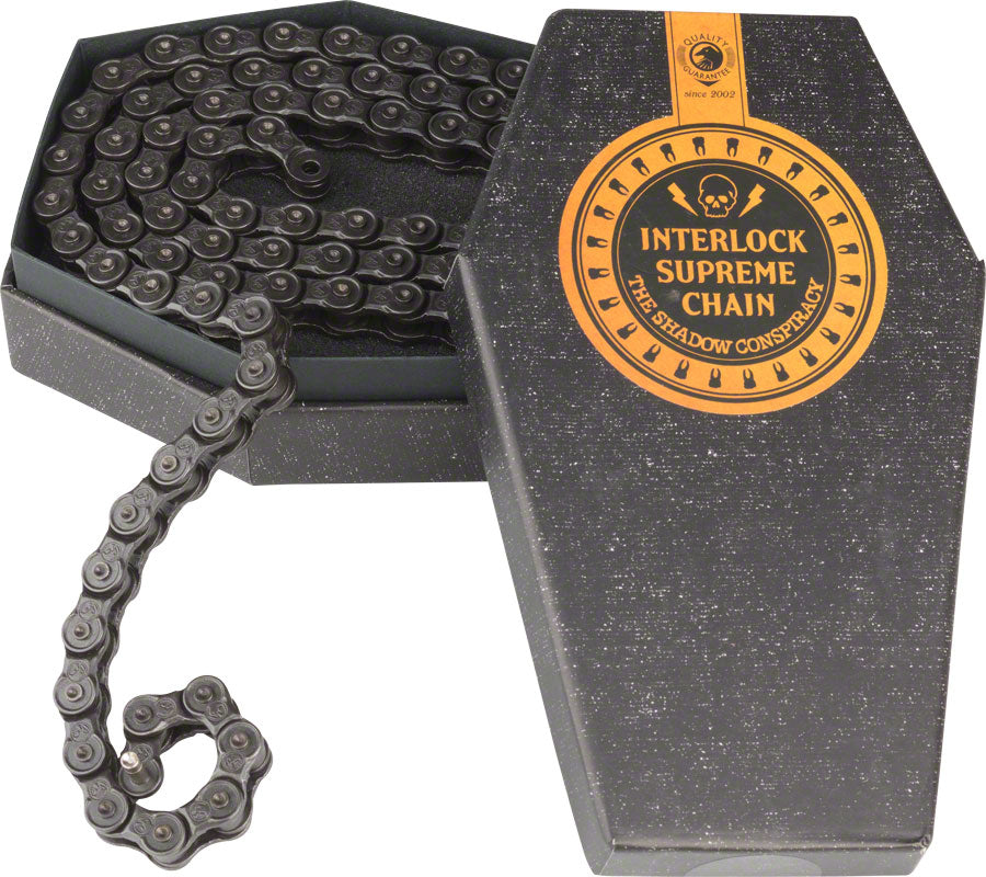 The Shadow Conspiracy Interlock Supreme Chain - Single Speed 1/2" x 1/8" 98 Links Half Link Chain BLK Chains The Shadow Conspiracy   
