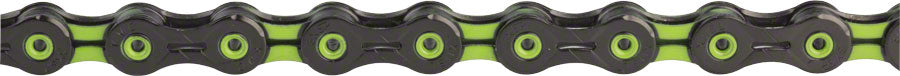 KMC DLC 11 Chain - 11-Speed 118 Links Black/Green Chains KMC   