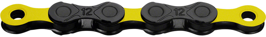 KMC DLC 12 Chain - 12-Speed 126 Links Black/Yellow Chains KMC   