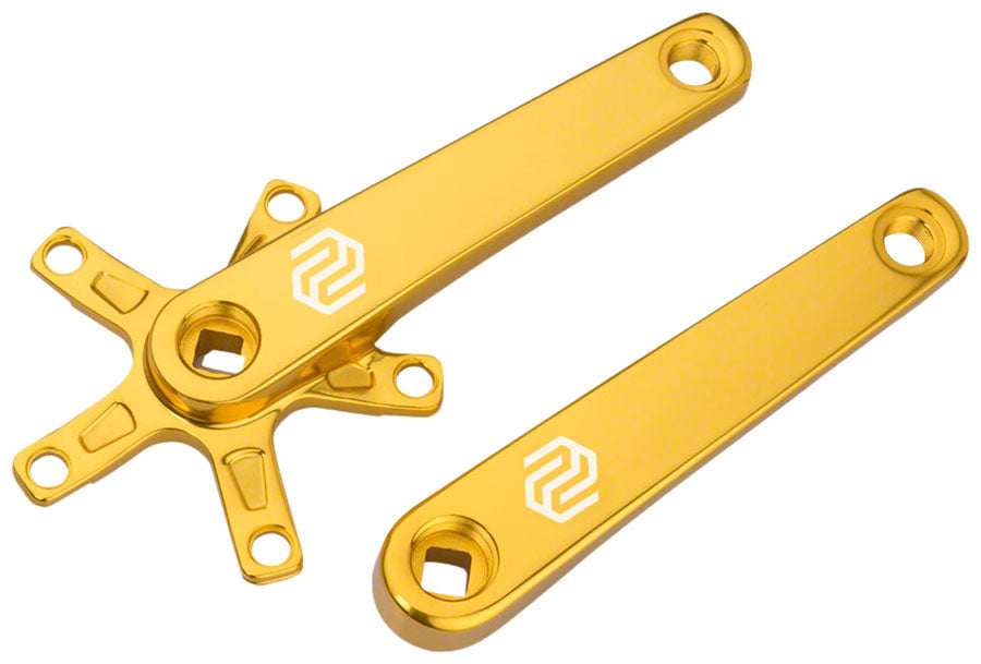 Promax SQ-1 Crank Arm Set - 140mm Square Taper JIS Spindle Interface 110mm BCD Gold BMX Cranksets Promax   