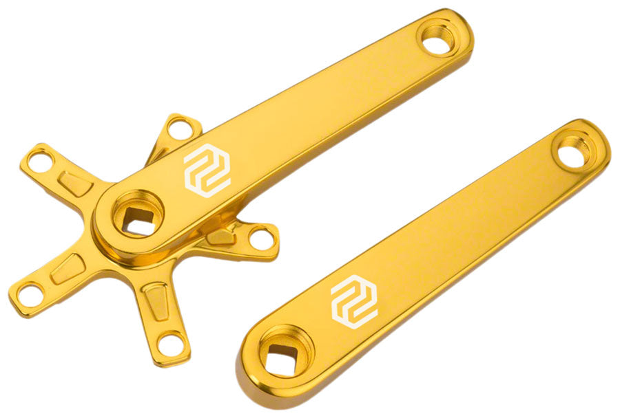 Promax SQ-1 Crank Arm Set - 150mm Square Taper JIS Spindle Interface 110mm BCD Gold BMX Cranksets Promax   