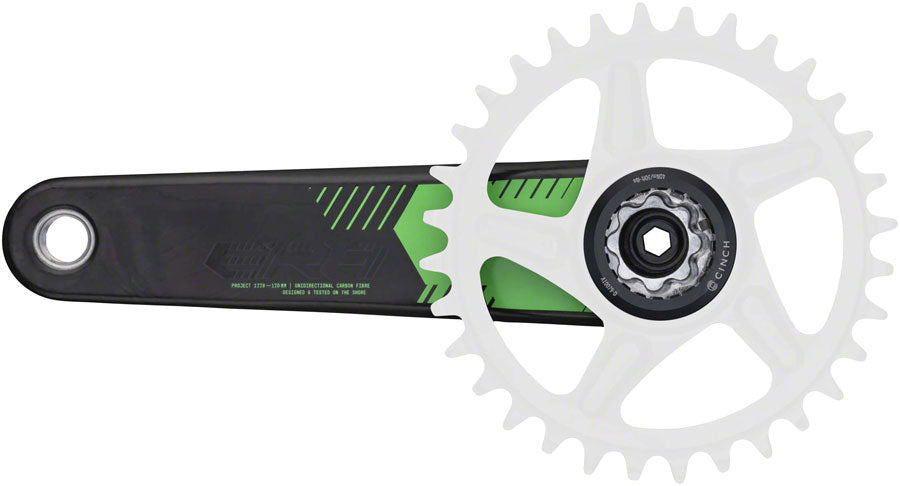 RaceFace ERA Crankset - 170mm Direct Mount 136mm Spindle CINCH Interface Carbon Green Cranksets and Arms Race Face   