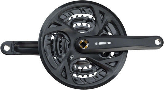 Shimano Altus FC-M371 Crankset - 170mm 9-Speed 48/36/26t Riveted Square Taper JIS Spindle Interface BLK Cranksets and Arms Shimano   