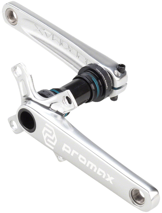 Promax CF-2 Crankset - 170mm 24mm Spindle 2-Piece 68mm English BB Included Silver BMX Cranksets Promax   