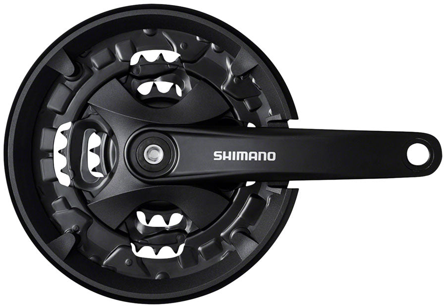 Shimano FC-MT101 Crankset - 175mm 9-Speed 40/30/22t Square Taper JIS Spindle Interface 50mm Chainline BLK Cranksets and Arms Shimano   