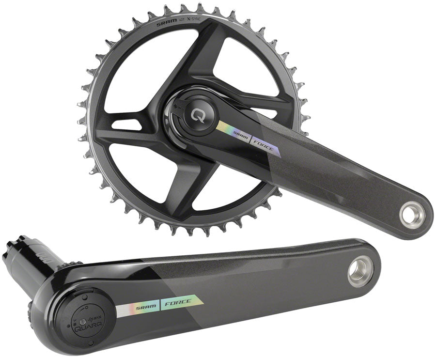 SRAM Force 1 AXS Wide Power Meter Crankset - 175mm 12-Speed 40t Direct Mount DUB Spindle Interface Iridescent Gray D2 Cranksets and Arms SRAM   