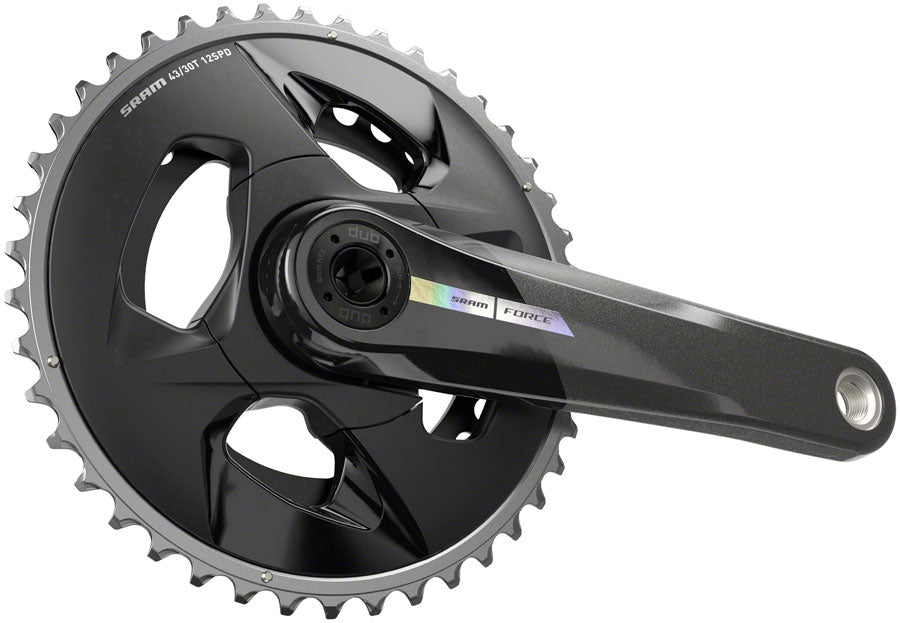 SRAM Force Wide Crankset - 167.5mm 2x 12-Speed 43/30t 94 BCD DUB Spindle Interface Iridescent Gray D2 Cranksets and Arms SRAM   