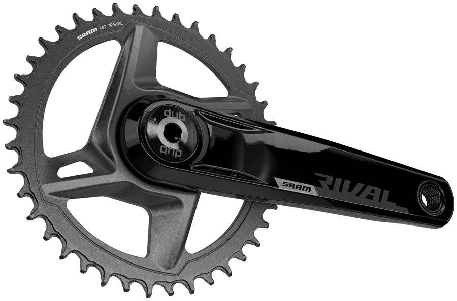 SRAM Rival 1 AXS Wide Crankset - 165mm 12-Speed 40t 8-Bolt Direct Mount DUB Spindle Interface BLK D1 Cranksets and Arms SRAM   
