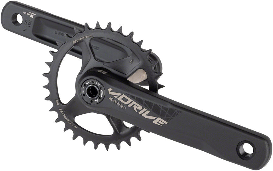 Full Speed Ahead V-Drive Modular 1x Crankset - 175mm 11/12-Speed 32t Direct Mount MegaExo Spindle Interface BLK Cranksets and Arms FSA   