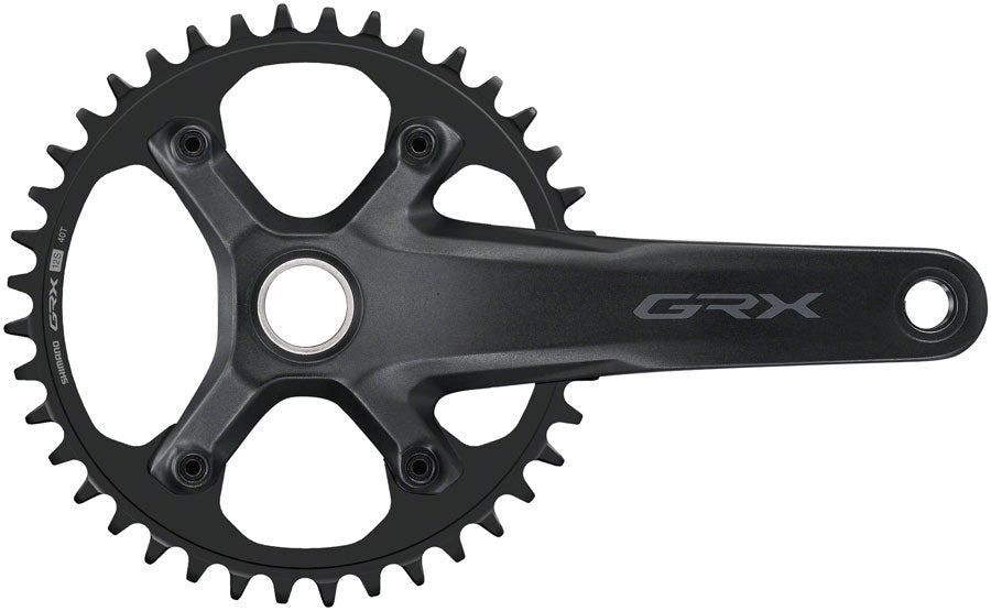 Shimano GRX FC-RX610-1 Crankset - 165mm 12-Speed 40t 110 BCD Hollowtech II Spindle Interface BLK Cranksets and Arms Shimano   