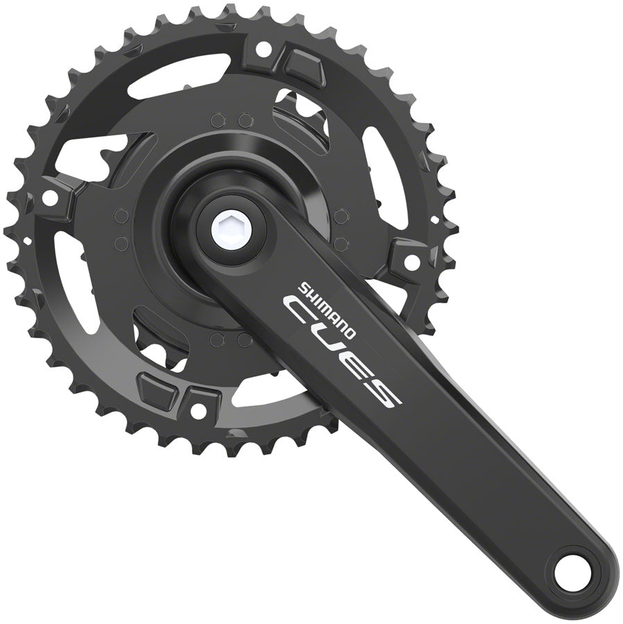Shimano CUES FC-U4000-2 Crankset - 170mm 9/10/11-Speed 40/26t Riveted Square Taper JIS Spindle Interface BLK Cranksets and Arms Shimano   