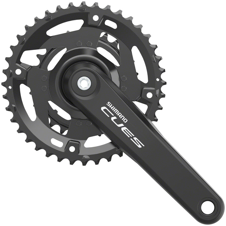 Shimano CUES FC-4010-2 Crankset - 175mm 9/10-Speed 46/30t Riveted Hollowtech II Spindle Interface BLK Cranksets and Arms Shimano   