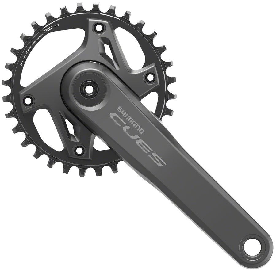 Shimano CUES FC-U6000-1 Crankset - 175mm 9/10/11-Speed 32t Asymmetric 96 BCD Hollowtech II BLK Cranksets and Arms Shimano   