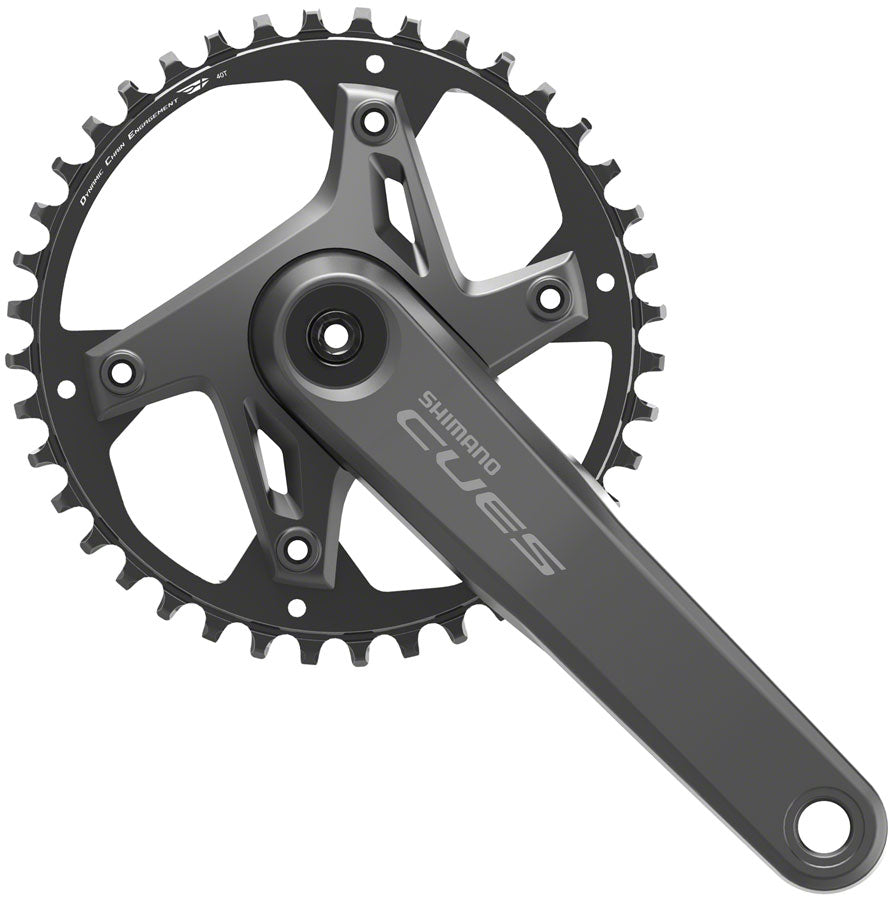 Shimano CUES FC-U6000-1 Crankset - 175mm 9/10/11-Speed 40t Asymmetric 110 BCD Hollowtech II BLK Cranksets and Arms Shimano   