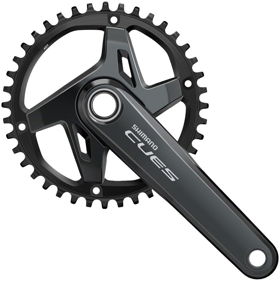 Shimano CUES FC-U8000-1 Crankset - 175mm 9/10/11-Speed 40t Asymmetric 96 BCD Hollowtech II BLK Cranksets and Arms Shimano   