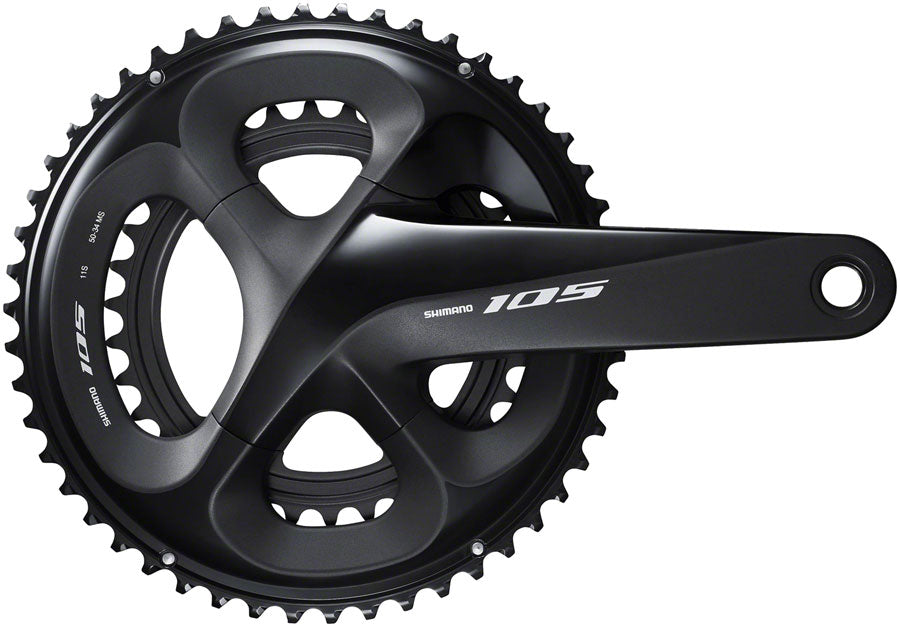 Shimano 105 FC-R7000 Crankset - 165mm 11-Speed W/O Rings 110 BCD Hollowtech Crank Arms Hollowtech II Spindle Interface BLK Cranksets and Arms Shimano   