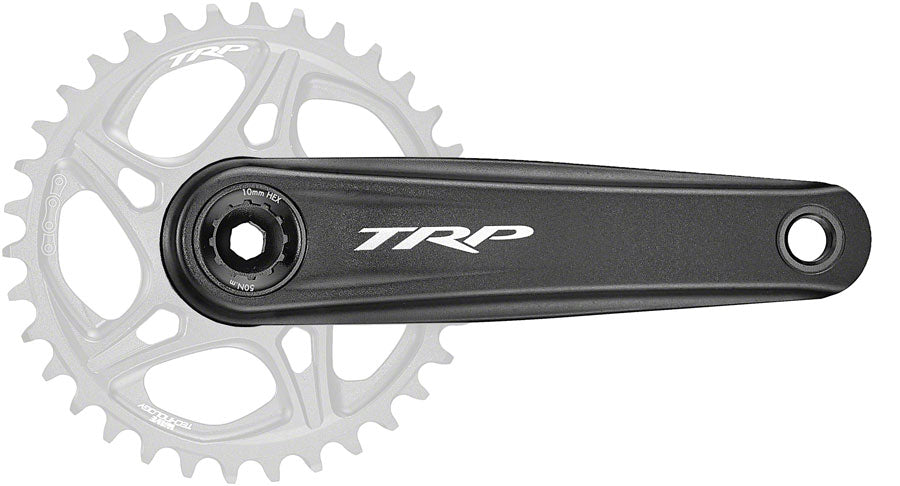 TRP CK-8070 DH Crankset - 165mm 7-Speed For 83mm DH Frame BB DM CINCH Chainring Interface 30mm Spindle Sandblasted BLK Cranksets and Arms TRP   