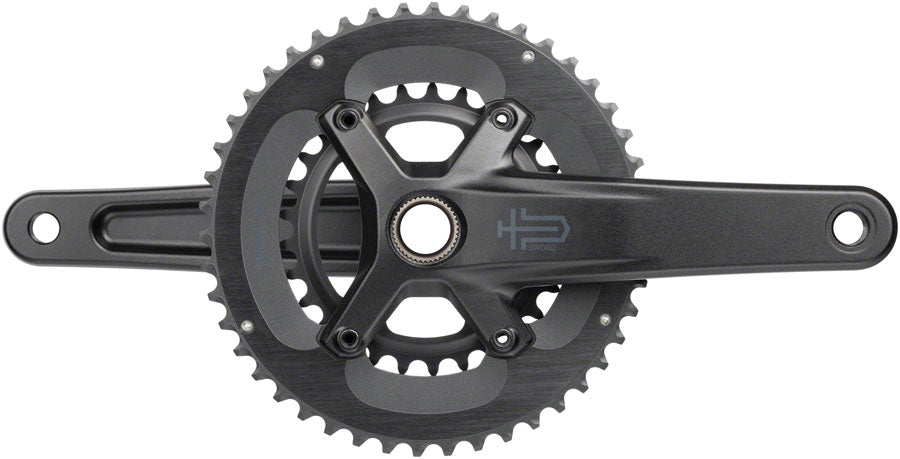 microSHIFT Sword 2x Crankset - 172.5mm 10-Speed 46/29t 110 Asym BCD  24mm Spindle BLK Cranksets and Arms microSHIFT   
