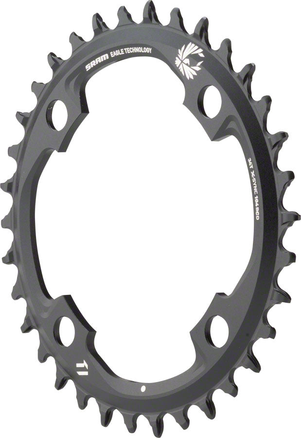 SRAM X-Sync 2 Eagle Chainring - 34 Tooth 104mm BCD 12-Speed Black Chainrings SRAM   