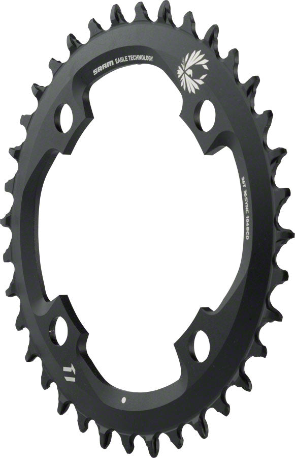 SRAM X-Sync 2 Eagle Chainring - 36 Tooth 104mm BCD 12-Speed Black Chainrings SRAM   