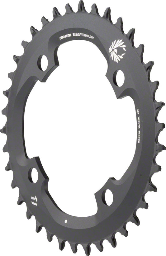 SRAM X-Sync 2 Eagle Chainring - 38 Tooth 104mm BCD 12-Speed Black Chainrings SRAM   